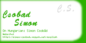 csobad simon business card